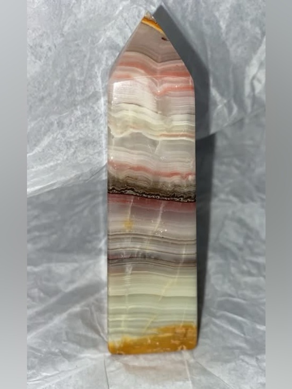 Pink Banded Onyx Tower
